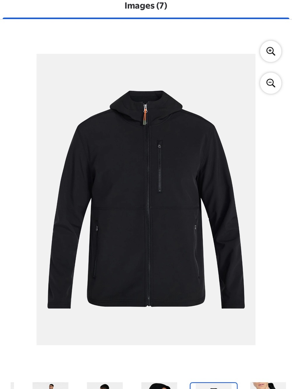 Ozark Trail Men's Black Hooded Lightweight Softshell Jacket